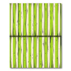 Lime Green Ivory Stripe Rug