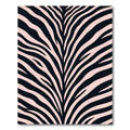 Blush Pink and Black Zebra Stripe Rug