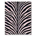 Blush Pink and Black Zebra Stripe Rug