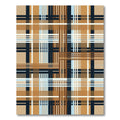 Warm Tones Plaid Composition Rug