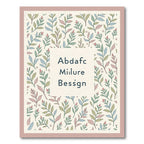 Pastel Botanical Branch Repeating Pattern Rug
