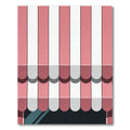 Pink White Stripe Awning Design Rug