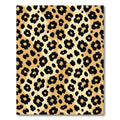 Gold Black Leopard Spots Texture Rug