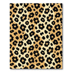 Gold Black Leopard Spots Texture Rug