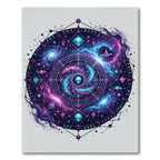 Celestial Alien Galaxy Sacred Geometry Rug