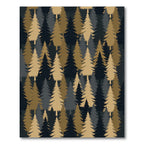 Gold and Charcoal Woodland Pine Rug