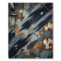 Industrial Grungy Metallic Copper Distressed Abstract Rug