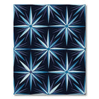 Deep Blue Starburst Geometric Rug