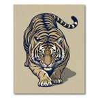Striking Realistic Tiger Stalking Area Rug