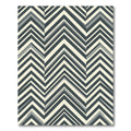 Modern Geometric Chevron Stripe Rug