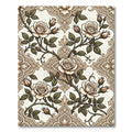 Elegant Cream Rose Floral Damask Rug
