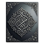 Ornate Silver Floral Arabesque Rug