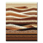 Earth Tones Desert Landscape Peaks Rug