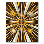 Radiant Golden Starburst Geometric Accents Rug