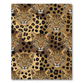 Golden Leopard Portrait Animal Texture Rug