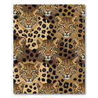 Golden Leopard Portrait Animal Texture Rug