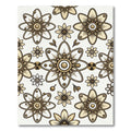 Golden Atomic Floral Symmetry Rug