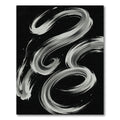 Monochromatic Brushstroke Swirls Rug