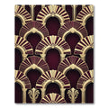 Art Deco Scarlet Arch Fan Repeat Rug