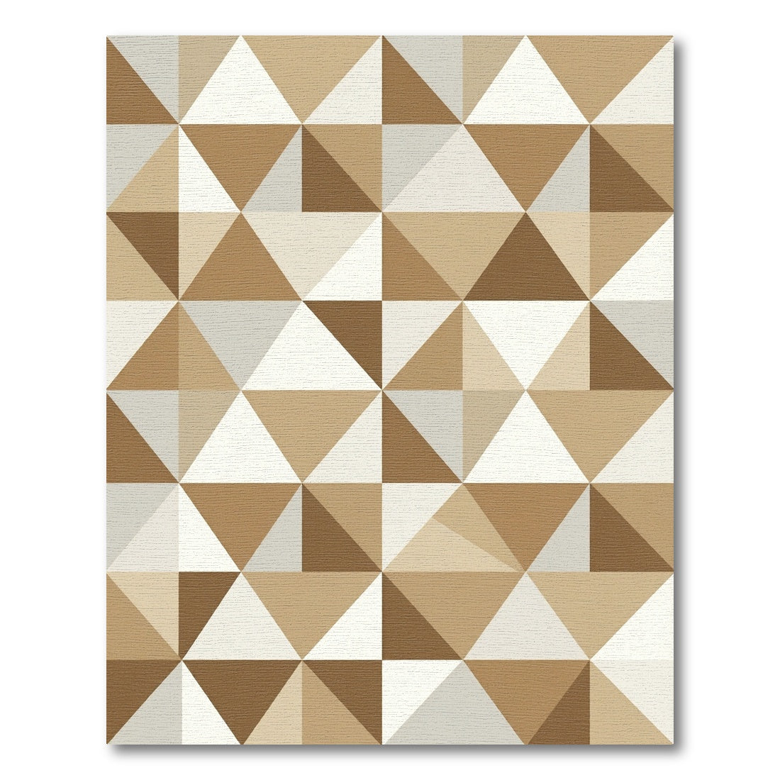 Warm Earth Tones Geometric Shards Rug