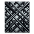 Monochrome Geometric Abstract Intersecting Lines Rug