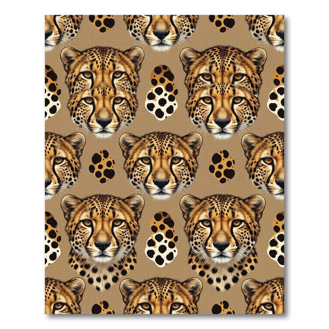 Brown Cheetah Spot Repeat Rug