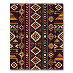Earthy Geometric Aztec Diamond Stripe Rug