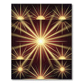 Radiant Gold Sunburst Abstract Flare Rug