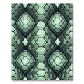 Geometric Emerald Reptile Scale Sphere Rug