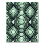 Geometric Emerald Reptile Scale Sphere Rug