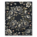 Monochromatic Floral Garland Arrangement Rug