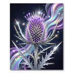 Ethereal Purple Thistle Celestial Glow Rug