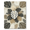 Neutral Tropical Monstera Leaf Botanical Rug