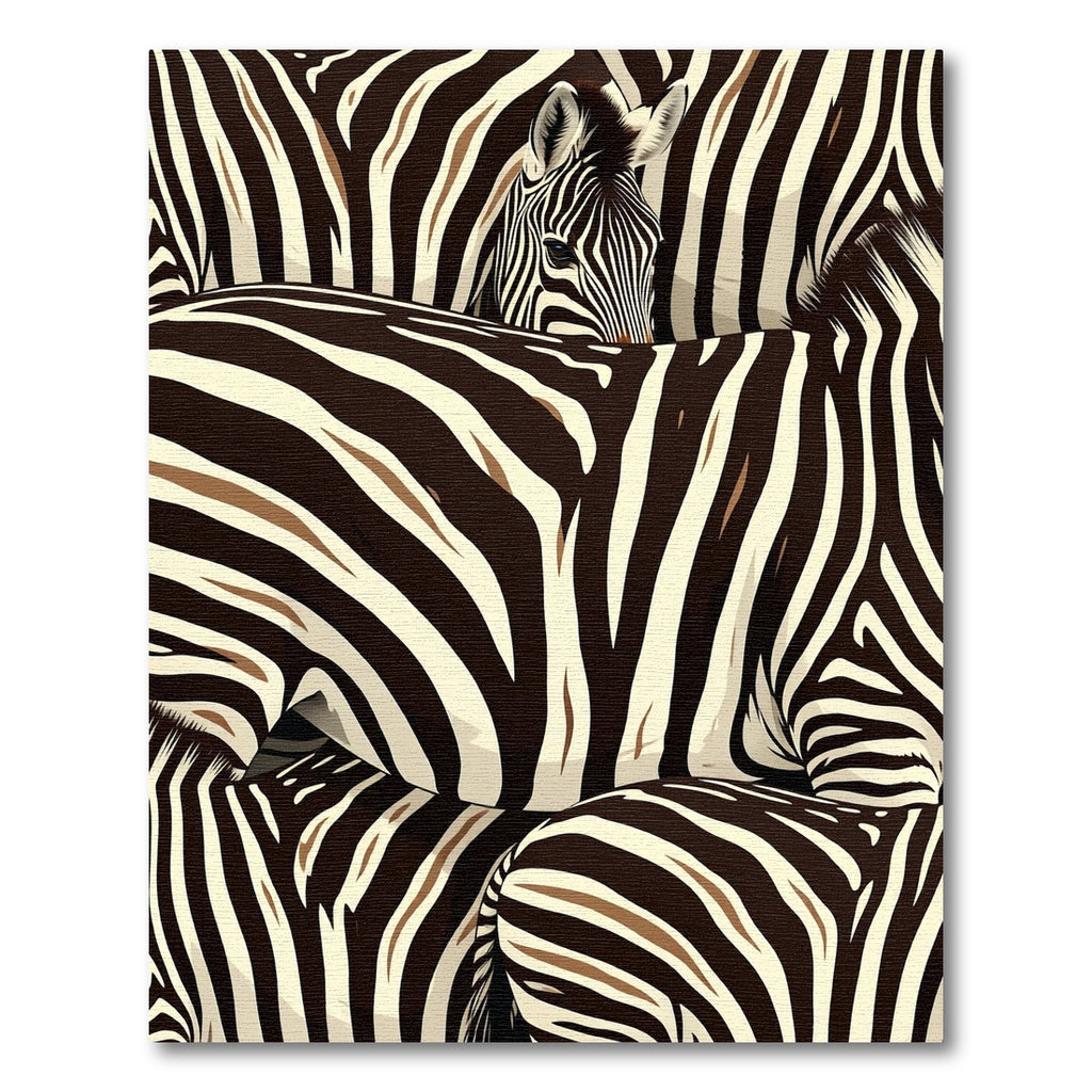 Bold Zebra Stripe Overlay Rug