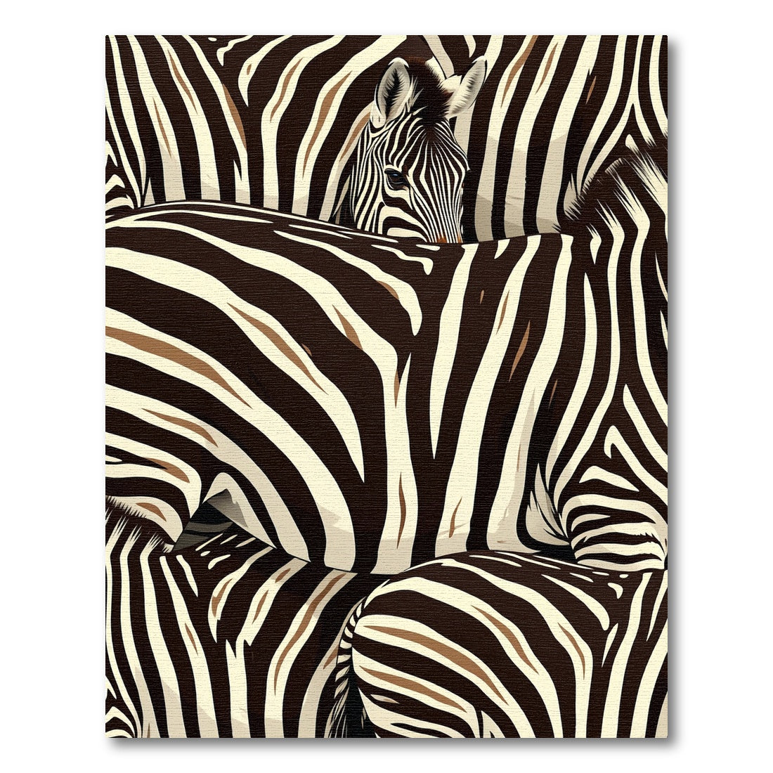 Bold Zebra Stripe Overlay Rug