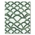 Sage Green Interlocking Wavy Arc Rug