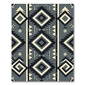 Gray Cream Black Diamond Geometric Loom Rug