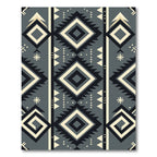 Gray Cream Black Diamond Geometric Loom Rug
