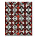 Crimson Grey Diamond Plaid Rug