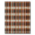 Copper and Cream Autumn Plaid Grid Rug