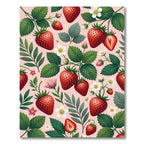 Sweet Strawberry Garden Botanical Arrangement Rug