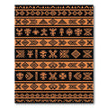 Bold Ochre Tribal Geometric Tile Rug