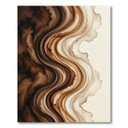 Rich Earthy Swirl Abstract Rug