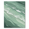 Sage Green Abstract Ocean Wave Ripples Rug