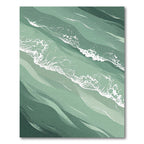 Sage Green Abstract Ocean Wave Ripples Rug