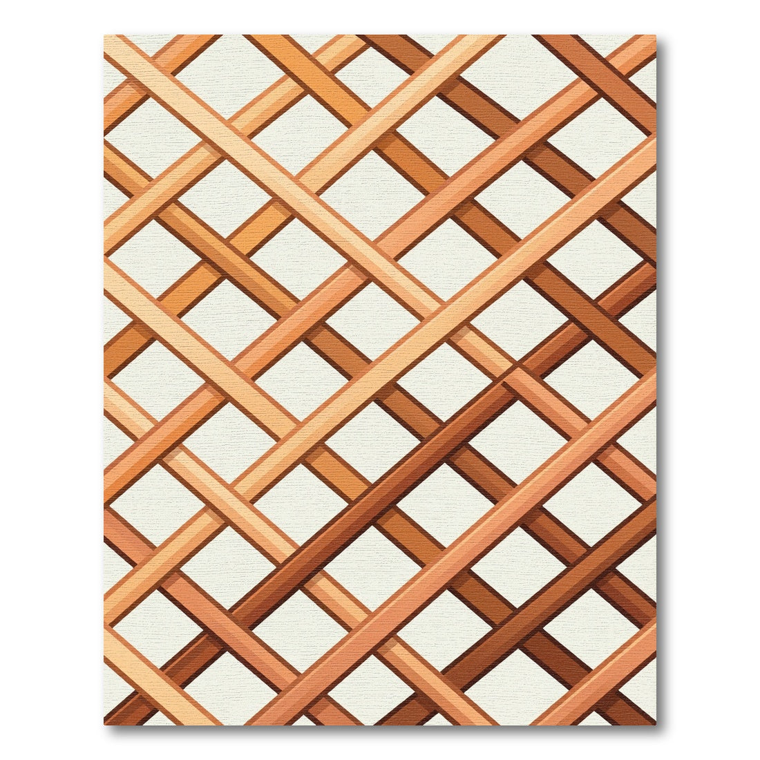 Geometric Tan and Umber Lattice Rug