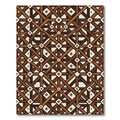 Geometric Brown Wood Lattice Cross Rug