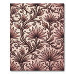 Dusty Rose Victorian Scroll Acanthus Rug
