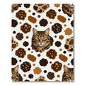 Whimsical Tabby Cat Chocolate Cookie Rug