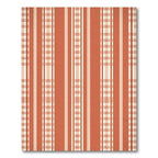Terracotta Gingham Stripe Combination Rug
